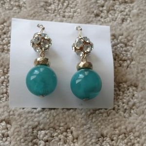 **SOLD** Turquoise color drop earrings